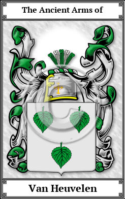 Van Heuvelen Family Crest Download (JPG)  Book Plated - 150 DPI